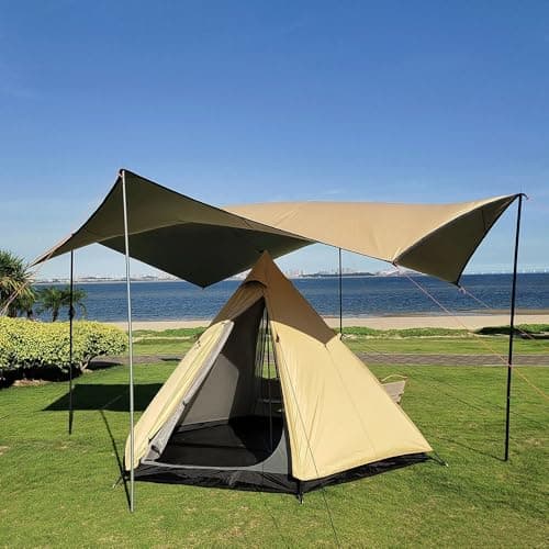 Indiana Camping Tent 4 Person Waterproof Teepee Tent Ultralight Trekking Family Tent - Image 3