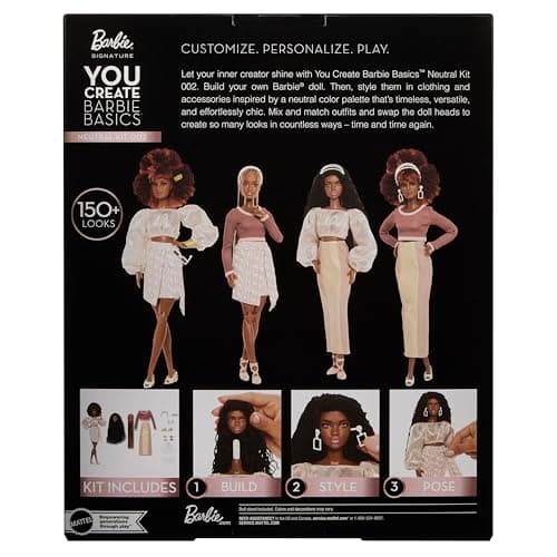 Barbie Kit Neutre Basics 002 avec poupée Personnalisable, vêtements Taille Unique, Corps articulé et tête Interchangeable, JJX36 - Image 7