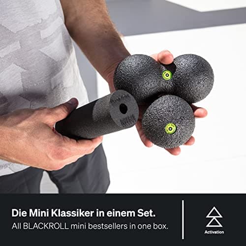 BLACKROLL® BLACKBOX MINI Roller Set for Self-Massage Fascia | Includes: MINI, BALL 08 and DUOBALL 08 | Fitness and Training Massage Accessories | Made in Germany, Black - Image 4