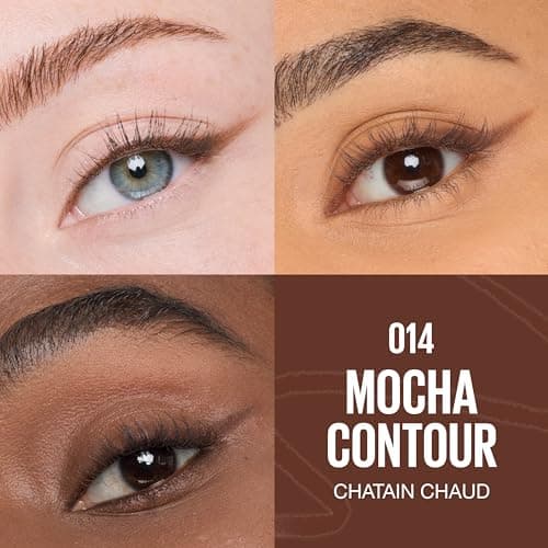 Maybelline New York - Eyeliner 2-en-1 - Avec Pinceau Biseauté et Pointe Précise 1,5 mm - Résistant à la Transpiration - Tenue Longue Durée 24H - Sculpting Stix - Teinte : 014 Mocha Contour - Image 4