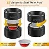 CAPMESSO Vertuo Reusable Capsule Refill Kit, 2025 Design for Faster Sealing, Reusable Nespresso Vertuo Pods with Filling and Press Brush, 100 Lids - Image 3
