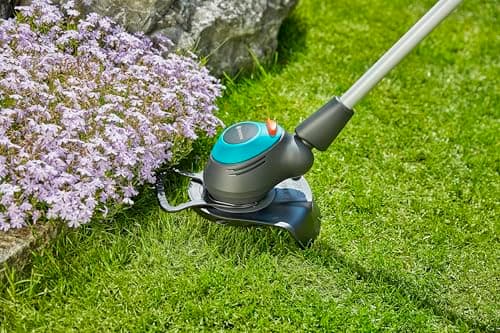 EasyCut 450/25Gardena Electric Lawn Mower with Adjustable Handle, Articulated Cutting Head and Folding Plant Protection Stirrup, 250mm Cutting Circle (9870-20) - Image 3
