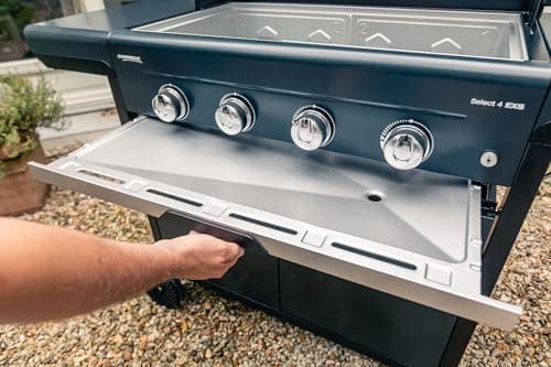 Campingaz Class 4 Select L Barbecue Gas Combo with Extra Grill Grill, Cover, Utensils, BBQ Gas Cart, 4 Stainless Steel Burners, Lid with Thermometer, InstaClean, 12 kW - Image 6