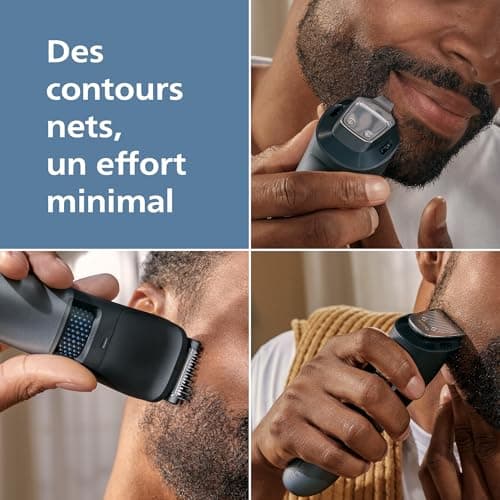 Philips 7000 Series Beard Trimmer - Self-Sharpening Metal Blades, 40 Adjustable Cutting Heights, BeardSense Technology, Hair Collection, 100% Waterproof, Wide Trimmer Model BT7670/15 - Image 5