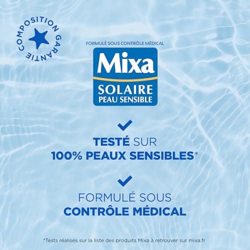 Mixa Solaire Peau Sensible - Crème Solaire Invisible à l'Acide Hyaluronique - Haute Protection SFP50 UVA, UVA longs, UVB - Peaux Sensibles et Déshydratées - Visage et Cou - Hypoallergénique - 50 ml - Image 7