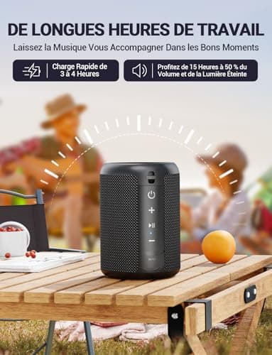 Portable Bluetooth Speaker Mini Wireless Speaker 15W Bluetooth 5.3 Powerful Speakers with Pairing TWS 2500mAh 30m 3 Lighting Effects IPX5 AUX TF Card Parties Parties Outdoor Travel - Image 6