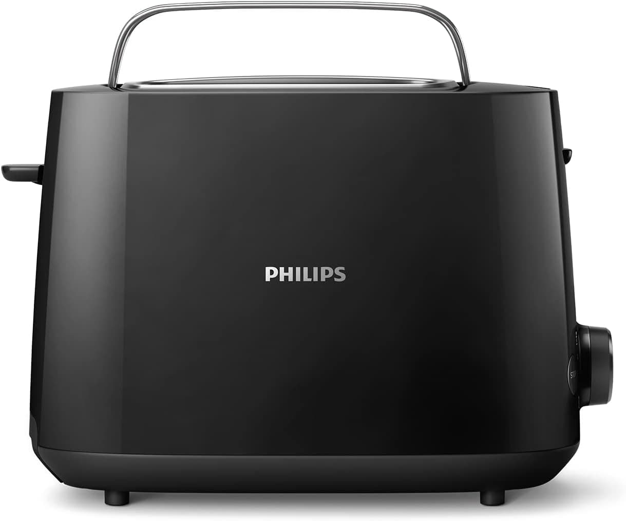 Philips Daily Collection Toaster - 2 Slices, 8 Access Settings. Built-in Bakery Warmer, Compact Design, Auto Shut-Out, Wide Slot, Black (HD2581/90) - Image 1