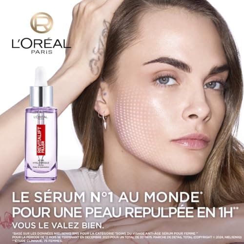 L'Oréal Paris – Anti-Wrinkle & Anti-Aging Serum – 1.5% Pure Hyaluronic Acid – Moisturizing, Plumping & Smoothing Face Care – For All Skin Types – Revitalift Filler – 30 ml - Image 4