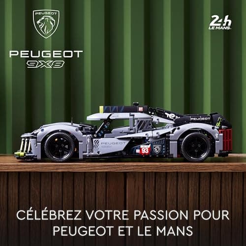LEGO 42156 Technic Peugeot 9X8 24H Le Mans Hybrid Hypercar, Maquette de Voiture de Course Niveau Avancé, à l'Échelle 1:10, Sport Automobile à Collectionner pour Adultes - Image 3