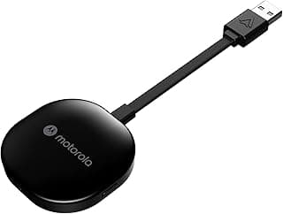 Motorola Sound MA1 - Le Seul Adaptateur de Voiture Android sans Fil autorisé par Google - Connexion instantanée du Smartphone à l'écran de la Voiture avec Une Configuration Facile