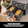 Ninja Air Fryer Dual Zone MAX Digital, Large Capacity Hot Air Fryer, 9.5L, 6-in-1, Oil Free, Air Fry, Crispy max, Bake, Roast, Dehydrate, Warm, Metal Grey DZ400EU - Image 5