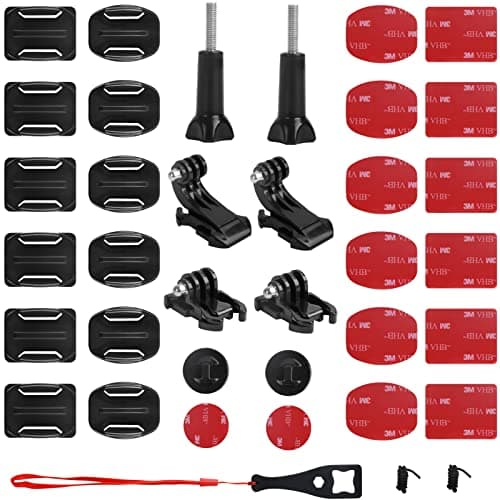 33 x Curved Flat Adhesive Fixings, 3M Double-Sided Adhesive Patches, Helmet Mounting Bracket, Suitable for GoPro Hero 45678, Session and Other Sports Cameras - Image 2