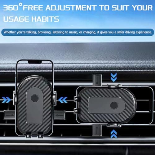 JNNJ Car Phone Holder, Car Air Vent Mobile Phone Holder, Car Phone Holder 360° Rotation, Universal Phone Holder for Smartphones Multifunctional - Image 6