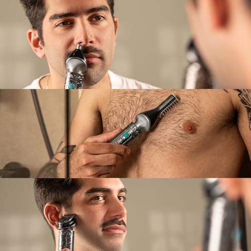 Cecotec Samurai 6 in 1 Professional Multifunction Precision Care Trimmer for Nose and Body, Battery Life 150 min, 3-15 mm Clogs, Precise Profiling, Storage Base, Screen. - Image 7