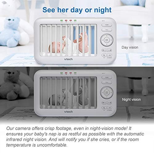 VTech - BM5463 -indoor- Lightshow Video Babyphone - Baby Monitor with Projection and Night Light 480p - FR Version, - Image 7