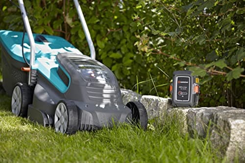 Powermax Li-40/32Gardena Battery Lawnmower: Lawnmower up to 280 m², Cutting Width 32 cm, Capacity 40 L, Cutting Height 20-60 mm, Folding Handlebar, Battery and Charger (5033-20) - Image 8