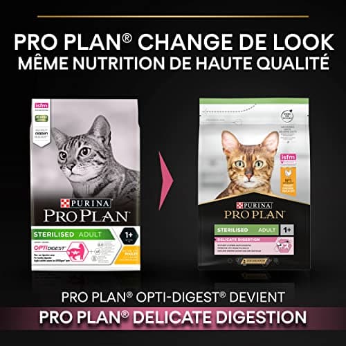 PURINA PRO PLAN | Adult DELICATE DIGESTION | Complete Food for Sterilized Adult Cats | Promotes a Healthy Digestive System | Dry Food | Chicken | Bag | 10 kg - Image 4