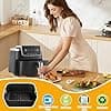 2 Pieces Air Fryer Accessories for Ninja Air Fryer MAX PRO AF180EU 6.2L, Silicone Air Fryer Mould for Ninja PRO Air Fryer AF140EU 4.7L, Reusable Airfryer Mould Flat for Philip, COSORI, Cecotec - Image 5