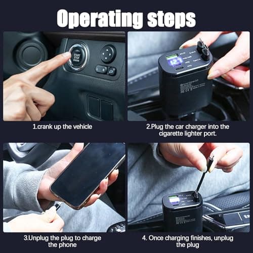 5 in 1 Retractable Car Charger, Quick Charge, Universal Quick Charge for Mobile Phones, Travel Camping Car Accessories - Image 5