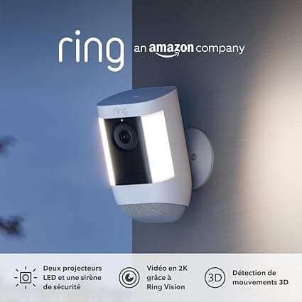 Ring Ring Spotlight Cam Pro Battery by Amazon| Wireless WiFi Outdoor Surveillance Camera, HDR Video, Motion Detection, LED Projectors, DIY Installation | Free Ring Protect 30-Day Trial