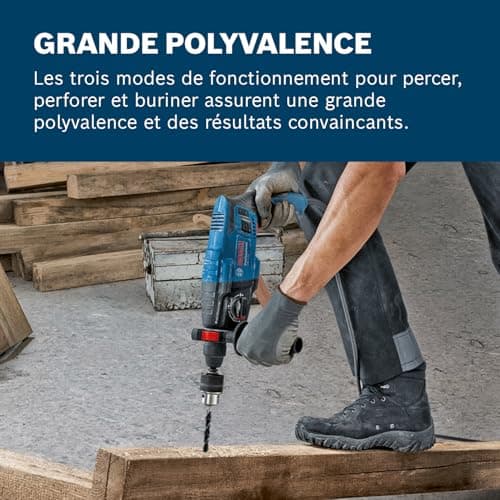 Bosch Professional hole punch GBH 2-21 (with SDS plus, auxiliary handle, cloth, depth stop, case) - Image 6