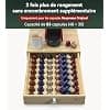 for Original Line Nespresso with 1 Drawer - Storage 48 Capsules Capacity - Bamboo (36.8 x 29.7 x 8.2 cm) - Image 5