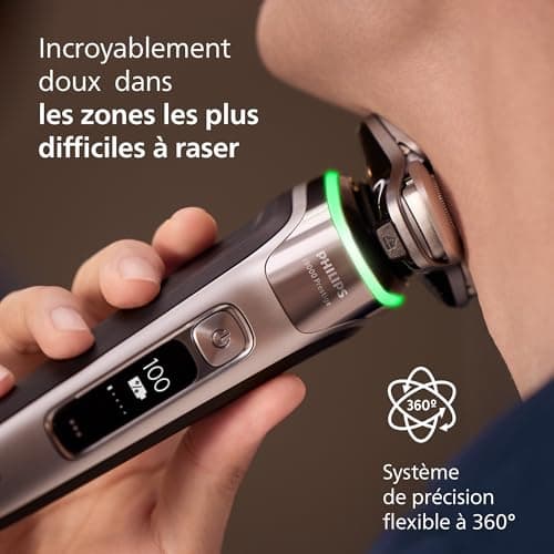 Philips i9000 Prestige Electric Shaver, Wet and Dry Electric Shaver, Skin IQ Technology, Triple Lift & Cut System, SteelPrecision 360° Rotating Blades, Quick Clean Pod, Model XP9202/30 - Image 7