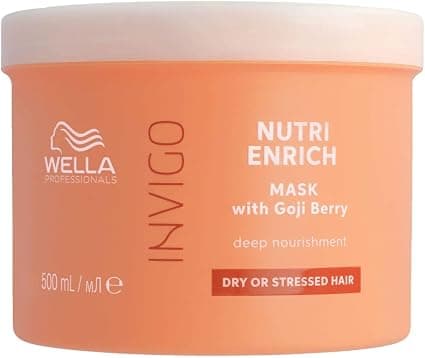 Wella Professionals Invigo Nutri Enrich Nourishing Anti-Frizz Mask with Oleic Acid and Goji Berries - Restores Dry and Damaged Hair 500ml