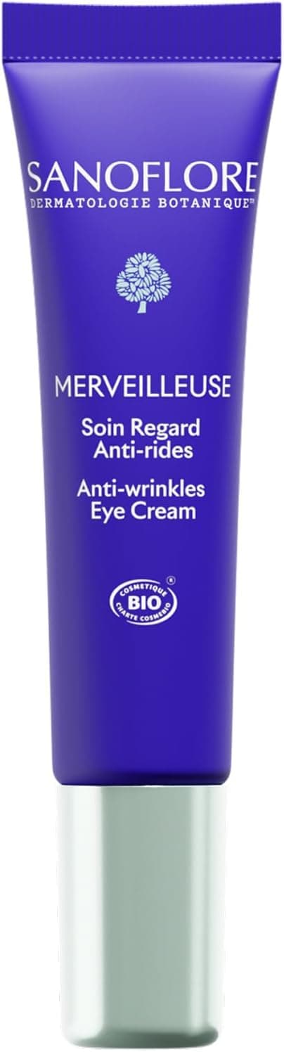 Sanoflore Wonderful Anti-Wrinkle Eye Cream, Organic Eye Cream, Vegan Retinol, Caffeine, Chestnut Flower, Pro-Collagens