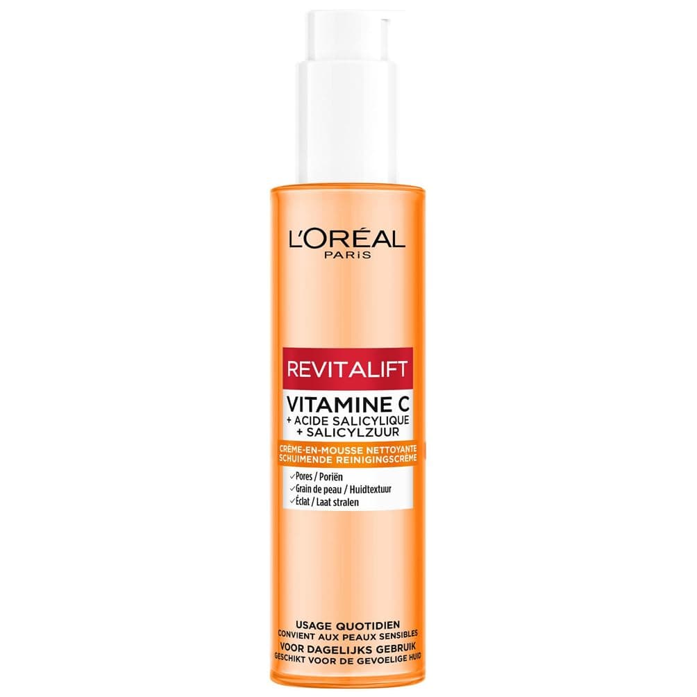 L'Oréal Paris Revitalift Clinical Nettoyant Vitamine C, Pores, Grain de peau, éclat