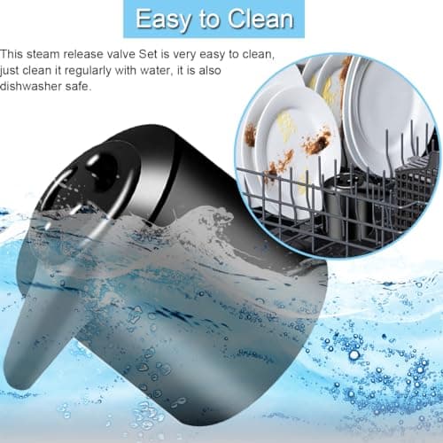 Instant Pot Duo 3, 5, 6 QT, Duo Plus 3, 6 Quart (QT) Replacement Parts including Steam Release Handle, Floating Valve with Silicone Caps, Anti-Lock Shield - Image 6