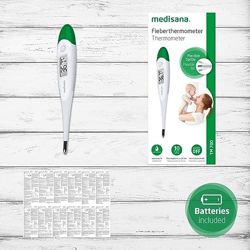 medisana TM 700 Digital Medical Thermometer, Fever Alarm Thermometer, Water Resistant, Fast & Accurate Thermometer with Practical Memory Function for Babies, Children and Adults - Image 8