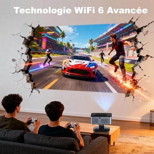 Video Projector【1500 ANSI/Auto Focus/360° Rotation】 XIWBSY Video Projector Google TV/Voice Control, WiFi 6 Bluetooth 5.3, 4K Projector Supported 38000 Lumen, Projector Home Cinema/Outdoor - Image 6