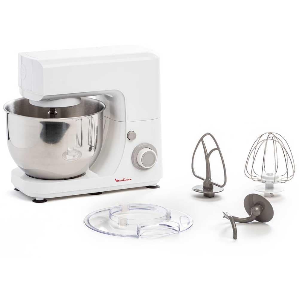 MOULINEX Essential Pastry Robot 800 W 6 Speed Stainless Steel Bowl 4.8 L Pastry Kit Whisk Kneader Mixer QA150110 - Image 1
