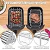 Silicone Air Fryer Mould for Ninja, Air Fryer Accessories for Ninja Double Stack XL Fryer SL400EU, Dual Zone AF400EU AF451 AF500EU Accessories Air Fryer Ninja 9.5-10.4L, Air Fryer Mould, Grill etc - Image 5