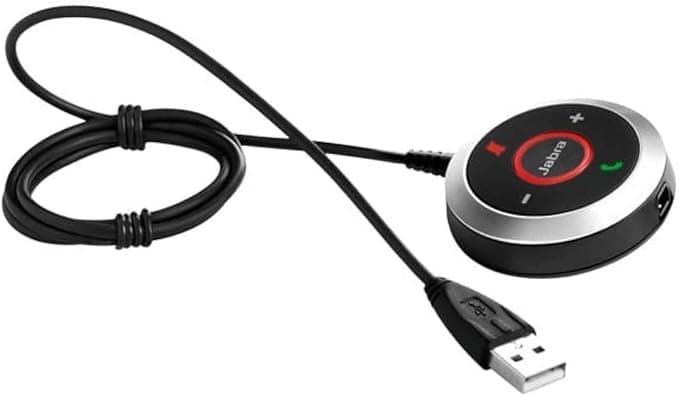 Jabra USB Cable for Jabra EVOLVE 40 MS with Mute Function and Volume Control on Cord, Microsoft Certified
