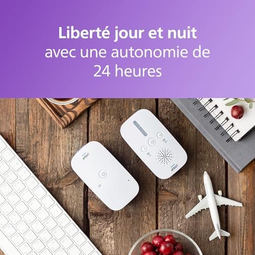 Philips Avent DECT Two-Way Audio Baby Monitor, Interference-Free, 330m Range, 24-Hour Battery Life, Smart ECO Mode, Night Light, SCD503/26 - Image 7