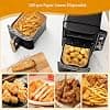 100 Pieces Air Fryer Baking Paper for Ninja Double Stack Air Fryer SL300EU, Accessories Air Fryer for Ninja Double Stack 7.6L SL300EU, Air Fryer Ninja Dish, Air Fryer Mould - Image 6