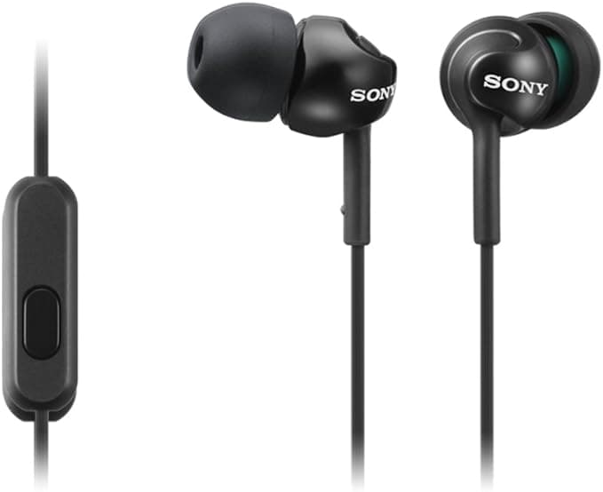 Sony MDR-EX110APB In-ear Earphones with Microphone - Black - Image 1