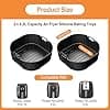 2 Pieces Flat Silicone Air Fryer, Reusable Silicone Mould for Air Fryer, Airfryer Silicone Mould, For Russel Hobbs XXL 4L, Philips NA229/00 4.2L, Philips NA320/00 4.2L (Black) - Image 4