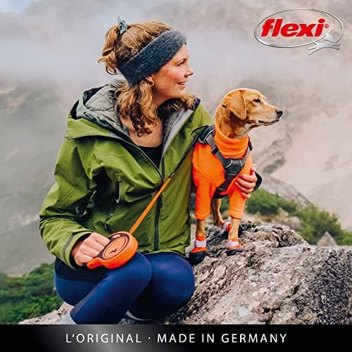 Flexi Xtreme L Strap 8 m Black/Orange, Retractable Lead for Dogs up to 55 kg - Image 3