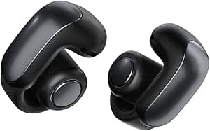 Bose Ultra Open Earbuds, Open Ear Headphones with OpenAudio Technology, Wireless Open Stereo Earbuds, Up to 48 Hours of Battery Life, Black