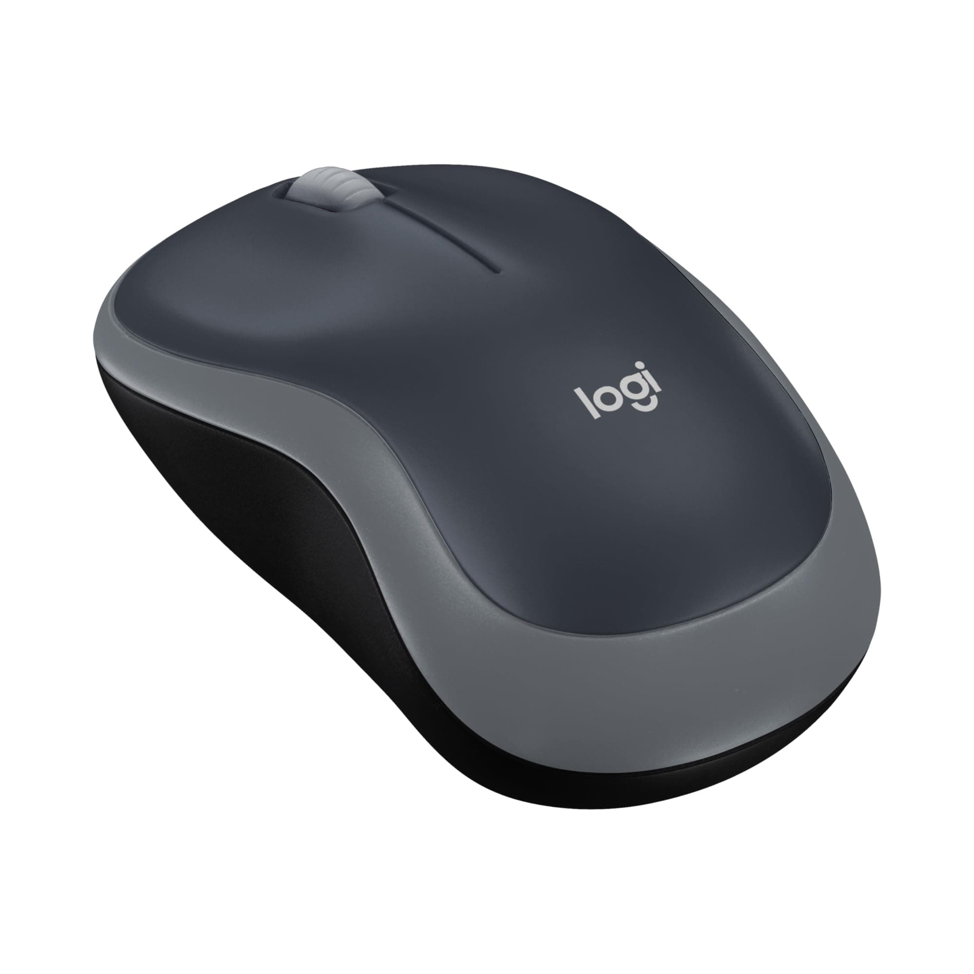 Logitech M185 2.4GHz Wireless Mouse with Mini USB Receiver, 12 Months Battery Life, 1000 DPI Sensor Resolution, Ambidextrous, Compatible with PC, Mac, Laptop - Grey/Black - Image 1