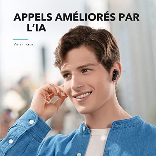 Soundcore P20i Wireless Bluetooth Earphones by Anker, Wireless Bluetooth 5.3 Headphones, 10 mm Drivers, Low Bass, 30 H Playback, IPX5 Waterproof, EQ Via App, 2 Microphones, Single Earphone Mode - Image 7