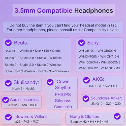 Replacement Audio Cable for Sony Headphones 3.5mm to 3.5mm Auxiliary Wire Compatible with Sony WH-1000XM5 WH-1000XM4 WH-1000XM3 WH-CH720N WH-CH710N Beats Solo 2 Solo 3 Solo 4 Studio 3 (No Microphone) - Image 3