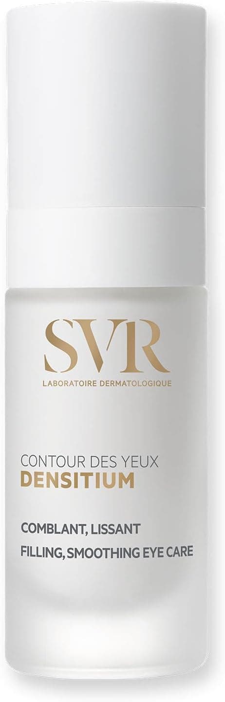 SVR - Densitium Contour des Yeux - Soin anti-âge global - Pour peaux matures - Rides, poches, cernes - Acide hyaluronique, Bio-calcium, Peptides, Probiotiques - 15 ml