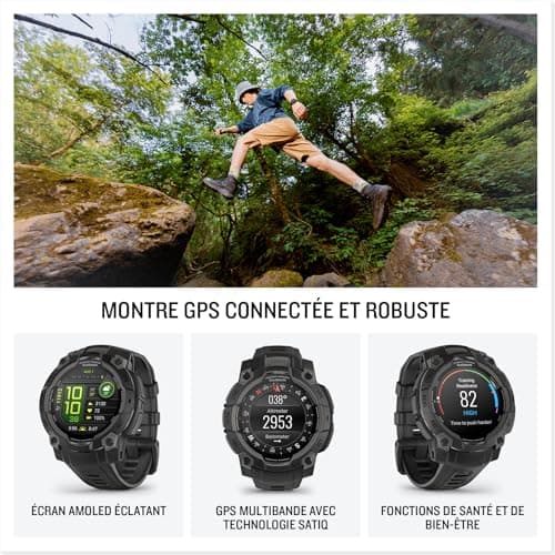 Garmin Instinct 3.45 mm, AMOLED, Black Bezel with Black Band - Image 3