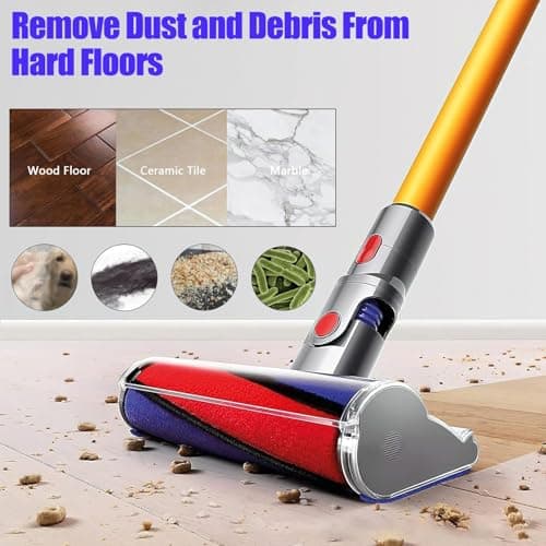 Replacement Brush for Dyson V6 V7 V8 V10 V11, Soft Fluffy Roller for Dyson Brush Head, Dyson Vacuum Cleaner Accessories, Easy Replacement for Hard Floors (9pcs) - Image 4