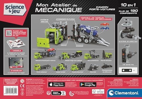 Clementoni | Truck Car Door 8 Years + | Construction Game | Interactive Mechanisms | STEM | Made in Italy | 3D Illustrated Guide | Over 190 Pieces | Child Gift - Image 3