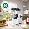 Bosch, MultiPower Series 4 Meat Grinder Powerful 1900 Watt Motor Meat Grinder Sausage Topper, White, MFWS420W - Image 3